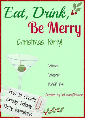 how to create cheap holiday party invitations