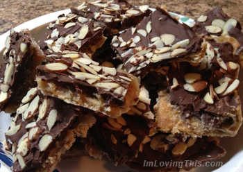 Almond Covered Chocolate, Toffee Bars